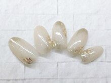 アルセア 上野御徒町店(Alcea)/ミラーネイル　ヌーディーネイル