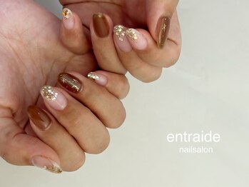 アントレッド(entraide)/ミラーアートネイル