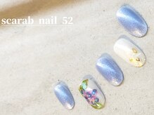 スカラべネイル52 春日部(Scarab Nail 52)/mag*gel☆紫陽花ネイル