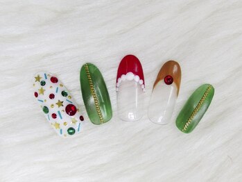 大人のクリスマスネイル