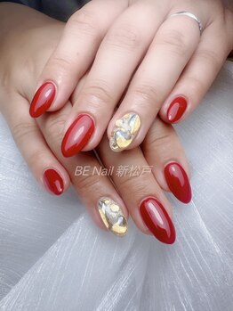 ビーネイル 新松戸(BE NAIL)/お正月の赤色埋め尽くし
