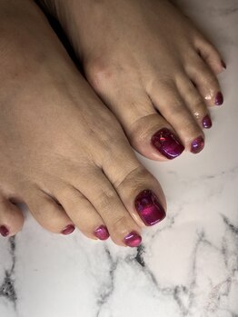 ハジチ(HAZICHI)/バレンタインフットネイル