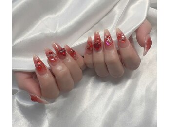 ハラ(Hara)/赤チーク　ラメ　ハート