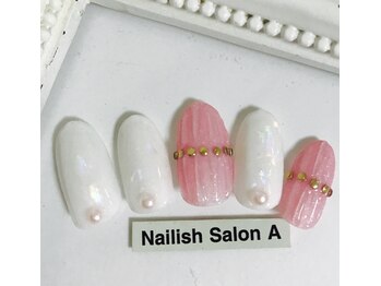 ネイリッシュサロン エー(Nailish Salon A)/マーメイドシーグラスネイル