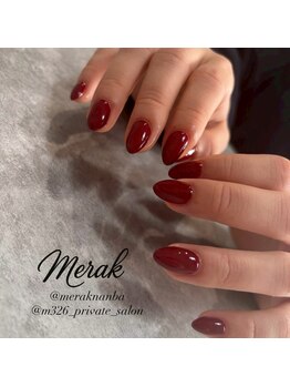 メラク 大阪難波(merak)/大国町透明ネイルミラーフレンチ