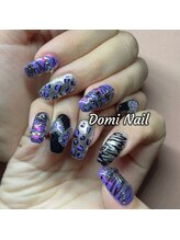 Domi Nail Salon 渋谷店　長さだし/持ち込み/フィルイン/ワンホン/アニマル柄×持ち込み＊