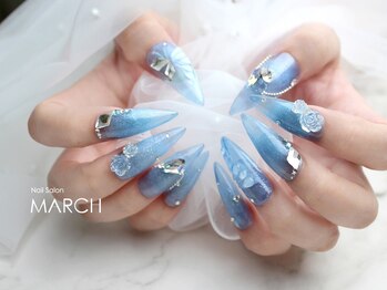ネイルズイブ マーチ 天満店(nails ibu MARCH)/Blue Butterfly