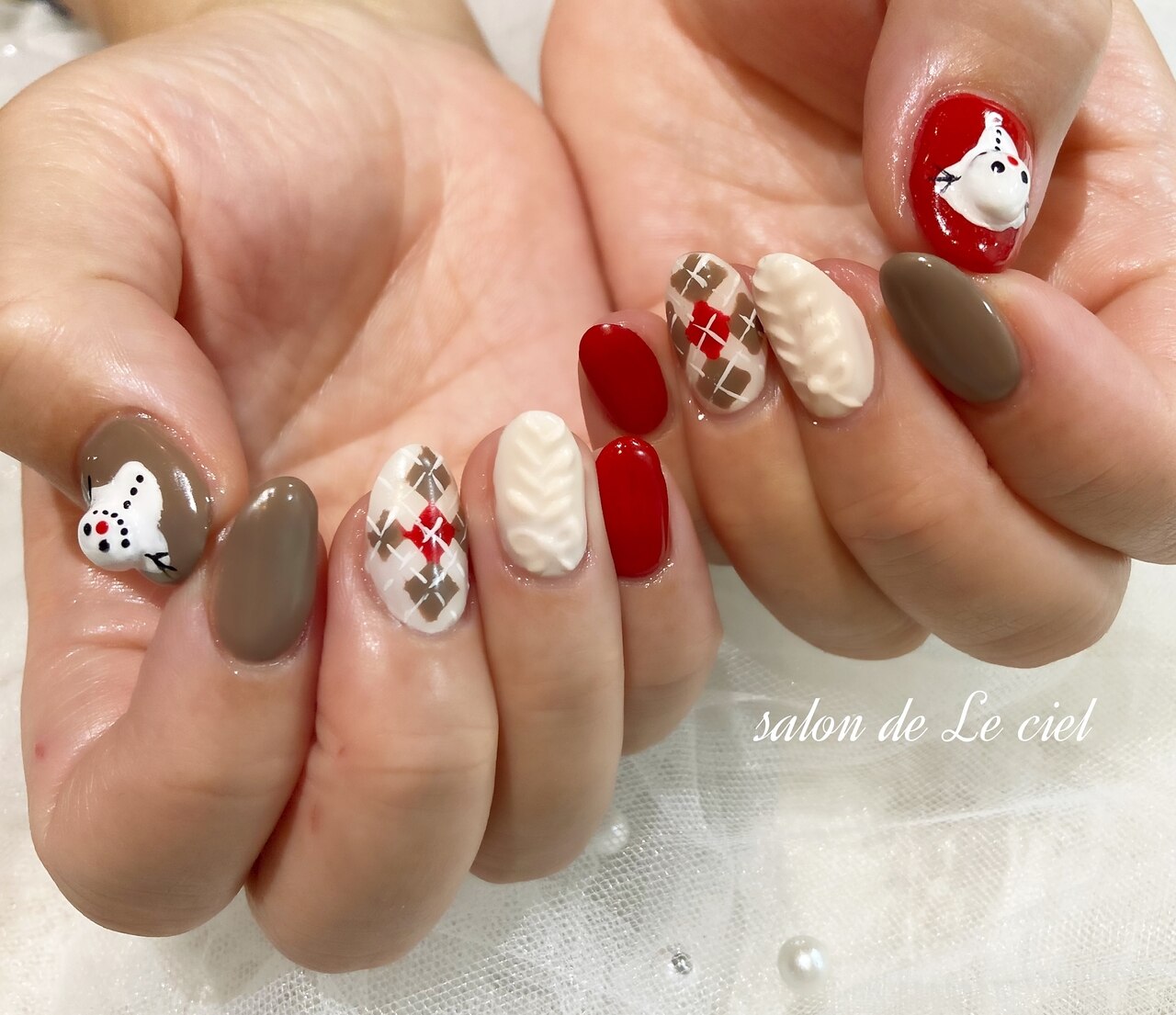 溶け雪だるまnail：PG009052518｜サロン ドゥ ル シエル(salon