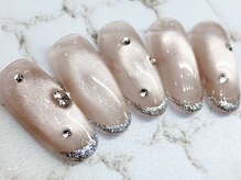 チェリーズネイル(Cherrys Nail)/ラメ フレンチ　ぷるマグ