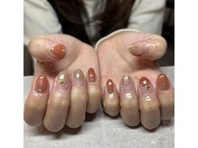 ユニティネイル(Unity nail)/ちゅるんブラウンフレンチ