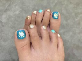 -- foot さわやかネイル --