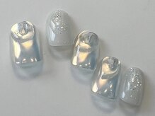 ネイルメゾン 天神店(NAIL MAISON)/ターコイズデザイン白¥7000