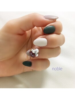 ネイルサロンアンドスクール ノーブル(noble)/マットカラービジュー