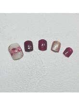 ホワイト(WHITE)/定額フットネイル