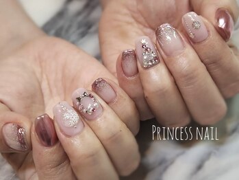 プリンセスネイル(Princess nail)/クリスマスミラーフレンチ12000