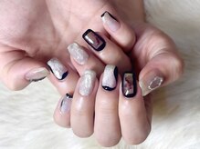 サニーデイズ ネイルアンドビューティー 曙橋店(SunnyDays Nail&Beauty)/モノトーンデザイン 再来¥9800