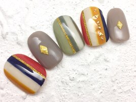 くすみカラーストライプ　9480円