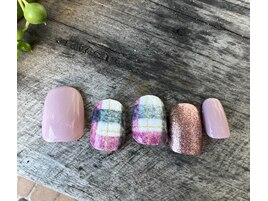 チェック　ツイード　冬