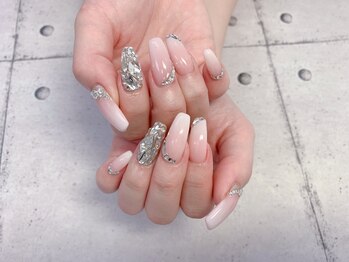 ネイル ビューティーマジック 葛西本店/ホワイトグラデーションネイル