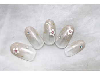 ネイルルージュ(Nail Rouge)/ホロの小花