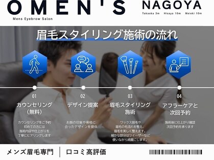 メンズ眉毛サロン オーメンズ 名古屋店[眉毛パーマ/メンズアイブロウ/まゆげ]の写真