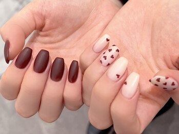 ネイルマジック 仙台一番町店(NAIL MAJIC)/マットハートネイル☆