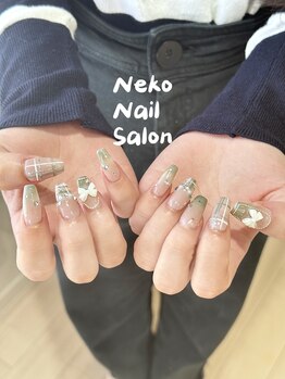 ネコ(Neko)/チェックネイル ツイードネイル