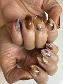 サラサネイルズ 代官山 恵比寿(sarasanails)/べっ甲/ミラーパウダー