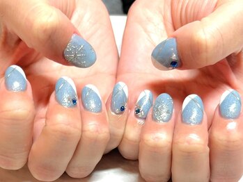 ネイルサロンブリス(nail salon Bliss)/☆雪の結晶ネイル☆