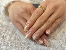 ガーデン ヘア&エステ&ネイル Garden/ヌード系ミラーネイル