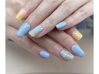 シンプルマーブルネイル