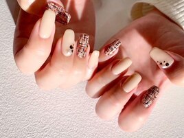 秋色ツイードネイル☆