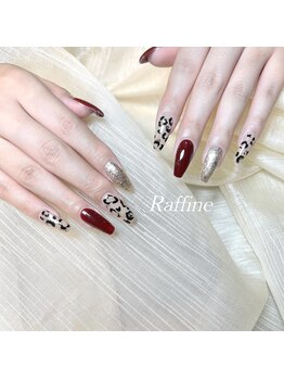 ラフィーネ(RAFFINE)/ヒョウ柄ネイル