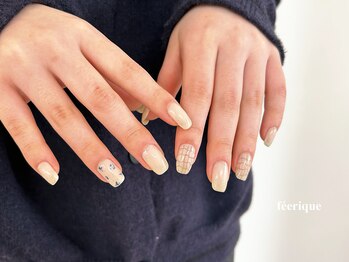 フェリークネイル(feerique nail)/チェック/サンドジェル/圓山