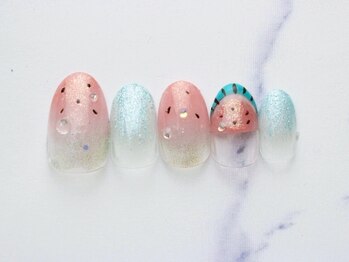 池袋ネイルサロン イイネイル(Ee-Nail)/すいかネイル全員￥7980