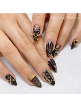 リグネイルスタジオ(Lig nail studio)/メタルパーツ×ブラック