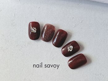ネイル サヴォイ 本厚木店/フラッシュ&ビジュー7700円
