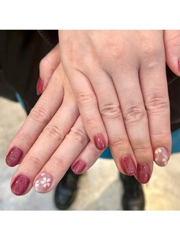 エムスラッシュ ネイル たまプラーザ(M.SLASH)/桜マグネットネイル