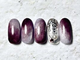 ニュアンスパープルネイル