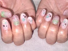 パープルの爪屋/おひな様ネイル