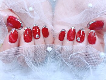 華やかレッド×シルバー