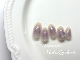 キラキラチークネイル