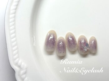 キラキラチークネイル