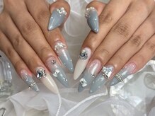 ベレッツァ 折尾店(Bellezza)/水色ガーリーネイル