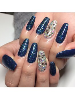 フルール(Fleur)/青×ラメ