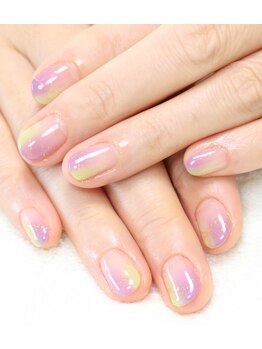 ソフィーム/パープル×グリーンアートネイル