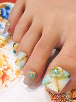 カラーズ 浜松店(colors)/大理石で夏先取り(*´ω`*)