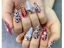 マイネイル 池袋(My Nail)/盛り盛りレオパード柄ネイル☆