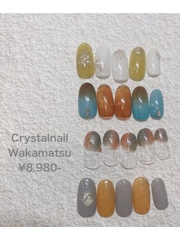 クリスタルネイル イオン若松店/12種定額キャンペーン¥8.980-
