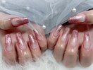 ラメグラデーション　ピンク